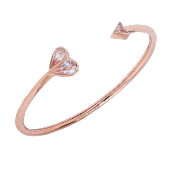 KATE SPADE • Rose Gold Rock Solid Stone Flex Cuff Bracelet - Picture 3 of 4